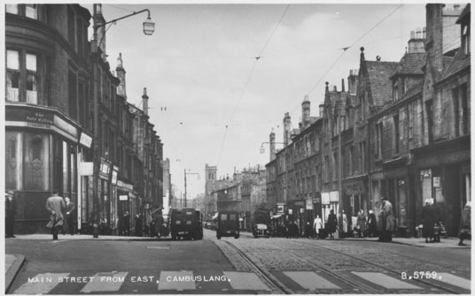 Main Street at the Cross circa 1950 - Published by Valentine & Son Ltd., Dundee & London - No B.5759